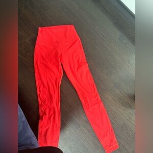 red lululemon leggings